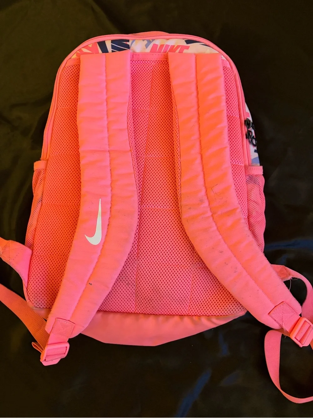 Nike Kids Pink Logo Print Backpack School Book Bag Backpack Multicolor